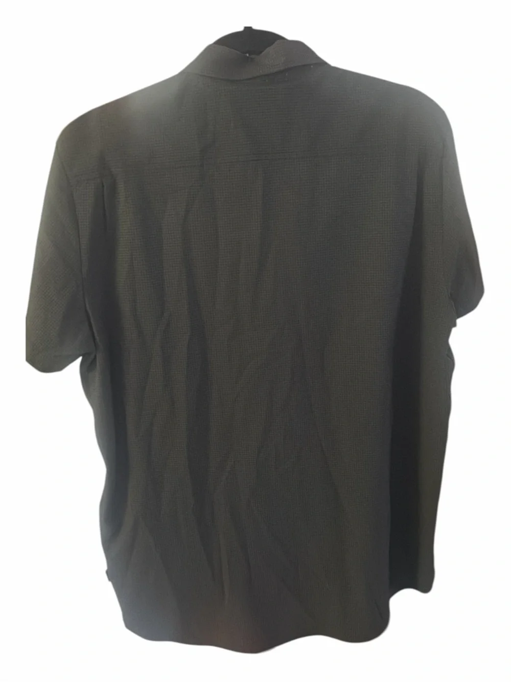 Kenneth Cole Short Sleeve Button-Down Shirt Slim Fit Black Size L - Picture 3 of 6